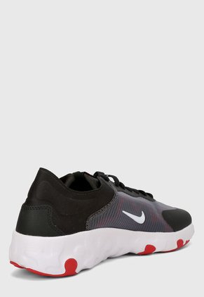 Tenis Lifestyle Negro-Blanco-Rojo Nike Renew Lucent