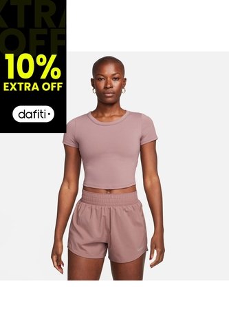 Camiseta Mujer Nike One Fitted Beige Nike