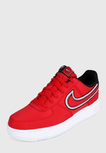 Tenis Rojo-Blanco-Negro Nike Force 1 Low Reverse Stitch AF1 - Compra Ahora | Colombia