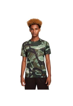 Camiseta Nike Dri Fit Slim Top Camo-Verde