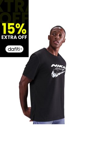 Camiseta Hombre Nike Miler Negro Nike