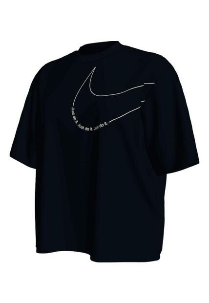 Camiseta Mujer Nike Dry Fit Boxy Crew Therm - Negro