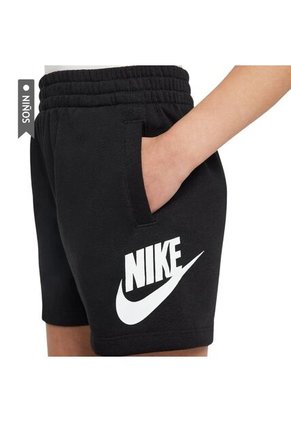 Pantaloneta Nike Club Ft Hbr Niñas-Negro