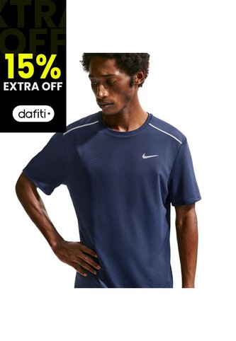 Camiseta Nike M Df Uv Miler Ss Hombre-Azul Nike