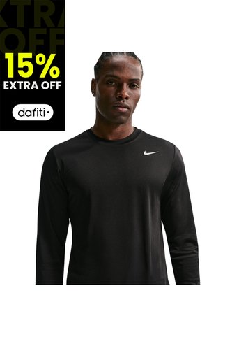 Camiseta Manga Larga Nike M Df Tee Std Ls Flex Hombre-Negro Nike