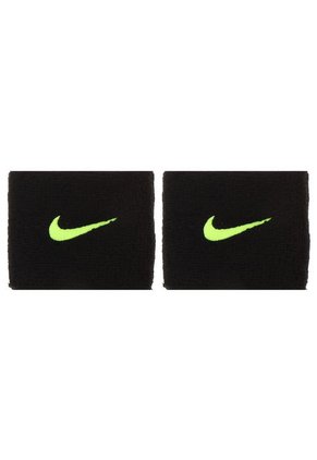 Muñequeras Negra-Verde Nike Swoosh