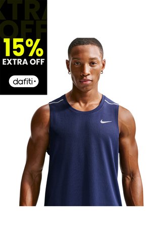 Camiseta Sin Mangas Nike M Df Miler Ta Top Hombre-Azul Nike