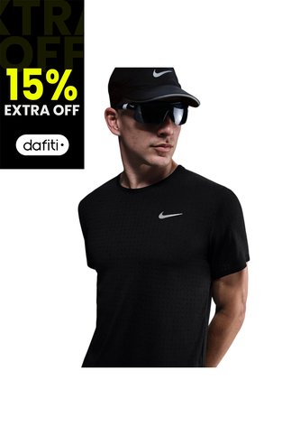 Camiseta Nike M Df Breathe Miler Ss Top Hombre-Negro Nike