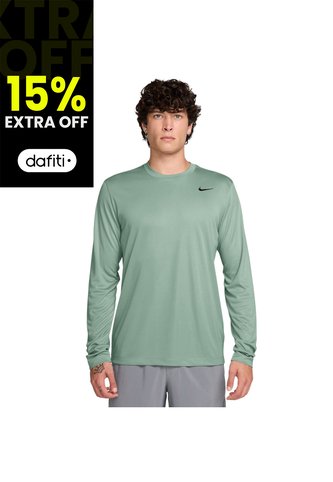 Camiseta Nike M Df Tee Std Ls Flex Hombre-Verde Nike