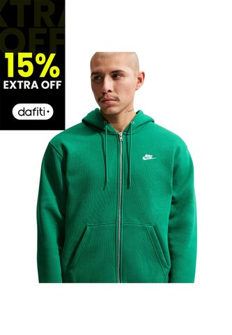 Hoodie Nike M Club Bb Fz Hombre-Verde Nike