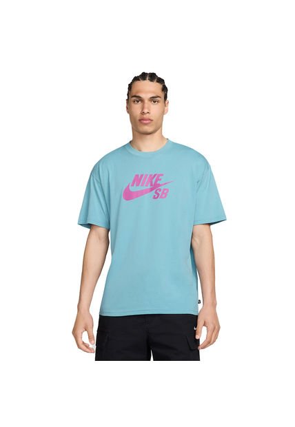 Camiseta Nike Action Sports Tee Logo Hbr-Celeste