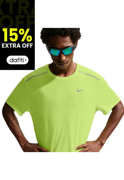 Camiseta Nike Df Uv Miler Ss Hombre-Verde