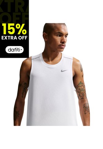 Camiseta Sin Mangas Nike Df Miler Tank Top Hombre-Blanco Nike