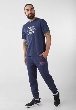 Camiseta Azul Navy-Blanco NIKE Track Club