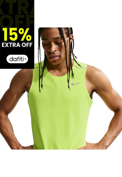 Camiseta Sin Mangas Nike Df Miler Tank Top Hombre-Verde