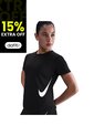 Camiseta Mujer Nike Tempo Swoosh Run Negro de Nike