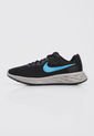 Tenis Running Negro-Gris-Azul Nike Revolution 6 NN de Nike