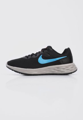 Tenis Running Negro-Gris-Azul Nike Revolution 6 NN