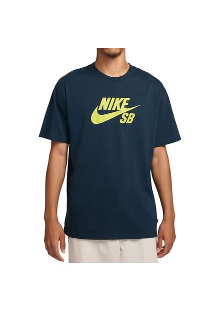 Camiseta Nike Action Sports Tee Logo Hbr-Azul Navy