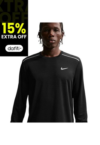 Camiseta Nike Uv Miler Ls Top Hombre-Negro Nike