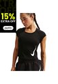 Camiseta Nike Tempo Swoosh Run Df Ss Mujer-Negro de Nike