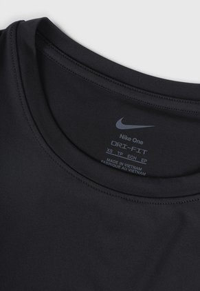 Camiseta Manga Sisa Running NIKE One Negro