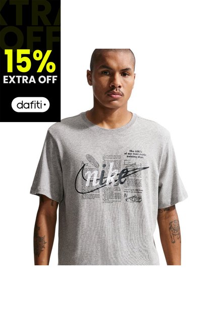 Camiseta Nike Tee Std Celebrate Brnd Hombre-Gris