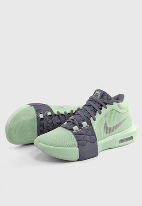 Tenis Basketball Verde Lima-Gris Oscuro Nike Lebron Witness VIII