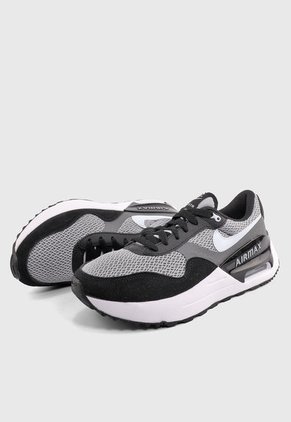Tenis Lifestyle Negro-Gris-Blanco Nike Air Max System