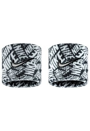 Muñequeras Nike Swoosh Classic Wr Hombre-Blanco/Negro