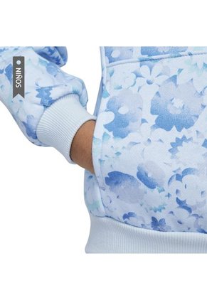 Hoodie Nike Flow-Ral Aop Pull Over Hoo Niña-Celeste