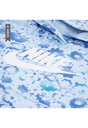 Hoodie Nike Flow-Ral Aop Pull Over Hoo Niña-Celeste