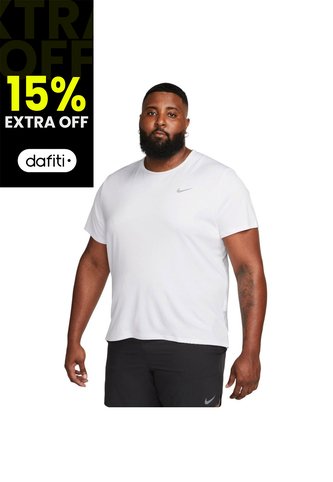 Camiseta Nike Uv Miler Running Hombre-Blanco Nike