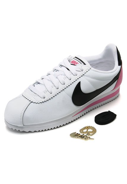 Cortez Nike Shoes Tenis Puma Estilo Cortez Tenis Blanco-Rosa-Negro