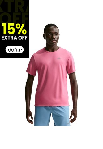 Camiseta Nike Uv Miler Running Hombre-Rosa Nike