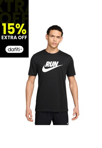 Camiseta Nike Df Tee Run Swoosh Hombre-Negro Nike