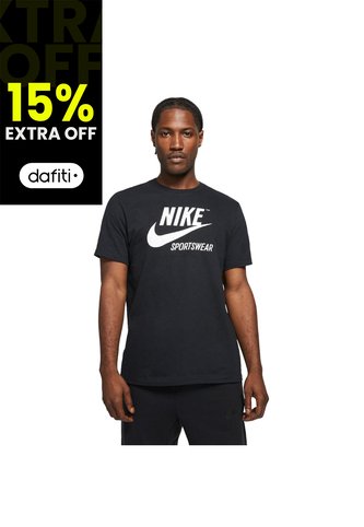 Camiseta Nike M Nsw Tee Crew Archive Fs Hombre-Negro Nike