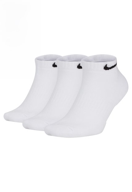Medias Nike Everyday Cush Low 3Pr - Hombre-Blanco