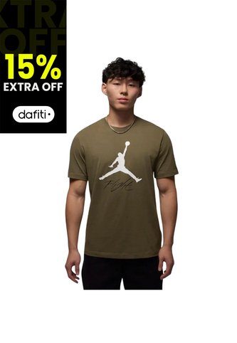 Camiseta Nike Jumpman Flight Hbr Tee Hombre-Verde Nike