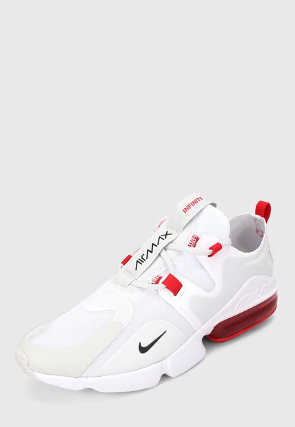 Tenis Lifestyle Blanco Rojo Negro Nike Air Max Infinity