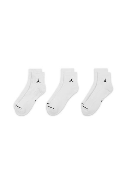 Medias Nike Jordan Everyday Cush Ankle 3Pr - Hombre-Blanco