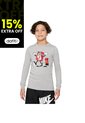 Camiseta Manga Larga Nike Sportswear Tee Niño-Gris de Nike