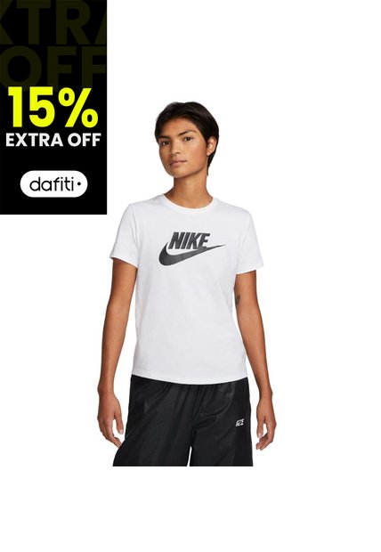 Camiseta Nike Sportswear Essentials Mujer-Blanco