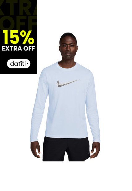 Camiseta Manga Larga Nike Club Hombre-Azul Claro