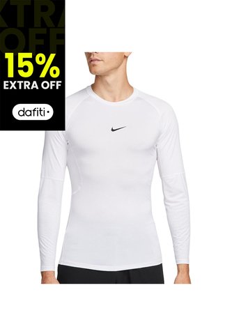 Camiseta Nike Pro Manga Larga-Blanco Nike