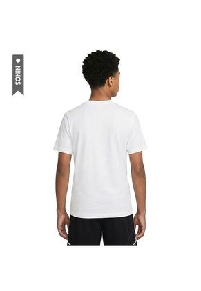 Camiseta Nike 23 Jumpman Ss Niños-Blanco