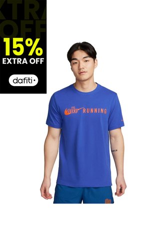 Camiseta Nike Dri Fit Tee Run-Azul Royal Nike