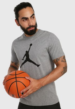 Camiseta Gris-Negro Nike Jordan Jumpman