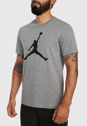 Camiseta Gris-Negro Nike Jordan Jumpman