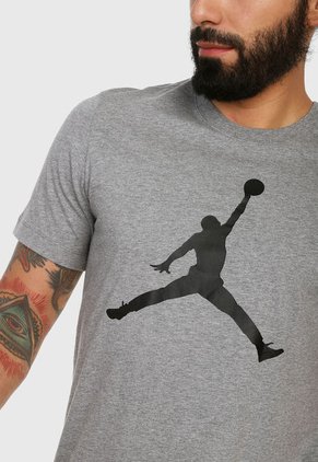 Camiseta Gris-Negro Nike Jordan Jumpman